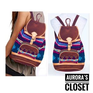 Banos Suede Backpack Southwestern Wool Ecuador